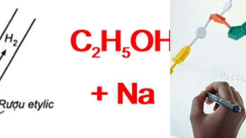 Phản ứng mạnh mẽ giữa ethanol và natri tạo ra khí hydro và natri ethoxide
