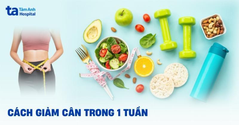 Minh họa các bài tập thể dục đơn giản hỗ trợ giảm cân tại nhà kết hợp thực đơn 7 ngày