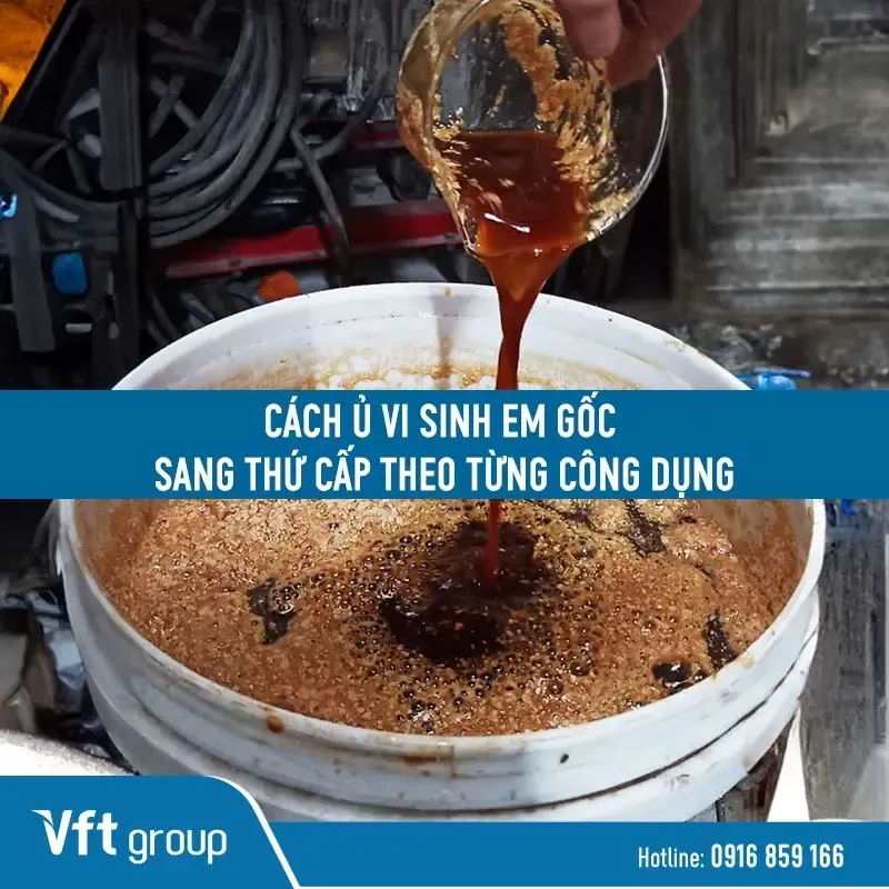 Hình ảnh minh họa chế phẩm EM gốc chất lượng cao, được kiểm soát nghiêm ngặt quy trình sản xuất để đảm bảo sự ổn định và mật độ vi sinh vật.