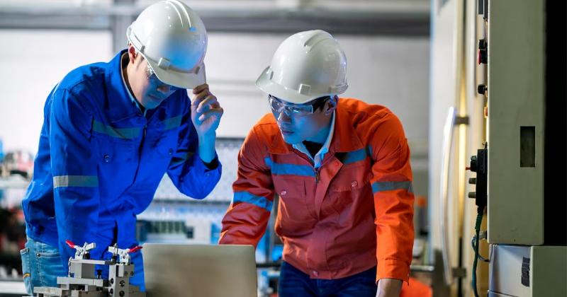 Kỹ thuật viên đang cân một lượng nhỏ nguyên liệu trên cân điện tử, thể hiện sự tỉ mỉ và chính xác trong quy trình sản xuất